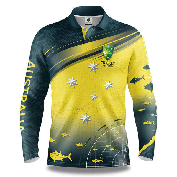Cricket Australia Fishfinder Youth Fishing Shirt - SPORTFIRST HERVEY BAY