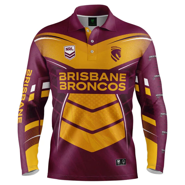 Brisbane Broncos Cyber Fishing Shirt - SPORTFIRST HERVEY BAY