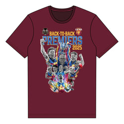 Brisbane Lions 2025 Premiers Celebration Adults Tee