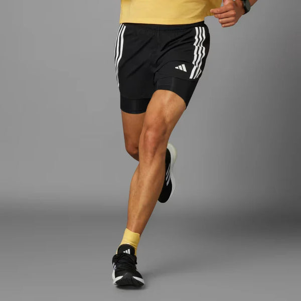 Adidas Own The Run 3-Stripes 2-in-1 Mens Shorts SPORTFIRST