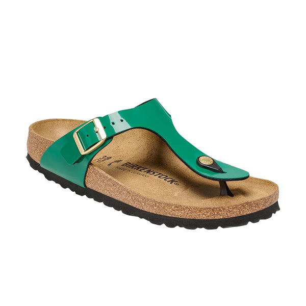 Birkenstock Gizeh Patent Digital Green Birko-Flor (Regular