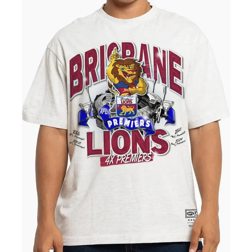 Mitchell Ness Brisbane Lions Mascot Premiership Tee