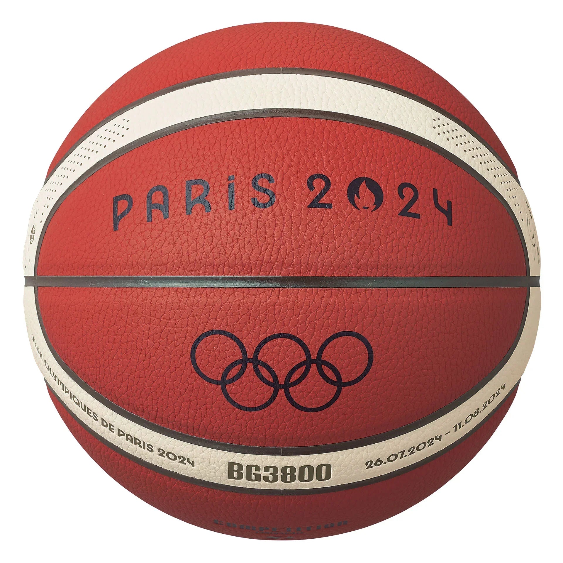 Molten BG3800 2024 Paris Olympics Leather Basketball - SPORTFIRST