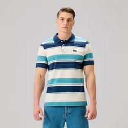 Canterbury Yarn Stripe Mens Polo