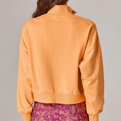 Running Bare Womens Heritage Quarter Zip Crop Jumper