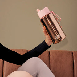 Frank Green - 1L Ceramic Reusable Bottle with Straw (Limited Edition Rose Gold)