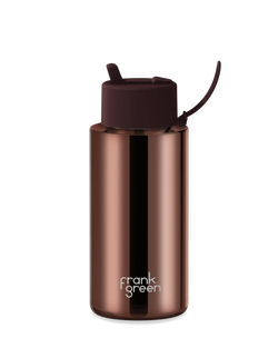 Frank Green - 1L Stainless Steel/Ceramic Reusable Bottle With Flip Straw Lid