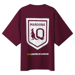 QLD Maroons Box Fit Mens Tee