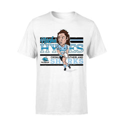 Sharks Nicho Hynes Adult Caricature Tee