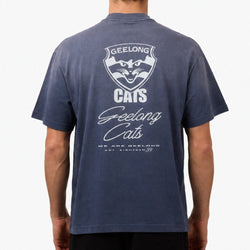 Geelong Cats Sunbleached Vintage Mens Tee