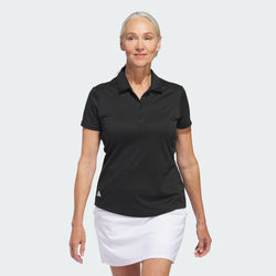 Adidas Solid Performance Womens Short Sleeve Polo