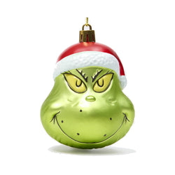 Dr Seuss The Grinch 3D Plastic Head Xmas Tree Bauble