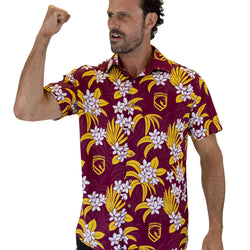 Brisbane Broncos Reef Hawaiian Shirt