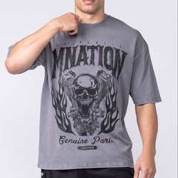 Muscle Nation Iron Skull Oversized Tee