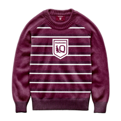 QLD Maaroons Kids Crossbar Knit Jumper