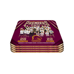 Brisbane Broncos 2025 Premiers Coaster Set (4 Pack)