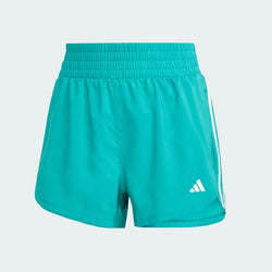 Adidas Pacer Training 3 Stripe Woven High Rise Womens Short