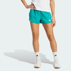 Adidas Pacer Training 3 Stripe Woven High Rise Womens Short