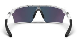 Blenders - Pacer Sunglasses, White Splatter Frame /Red Polarised Lens