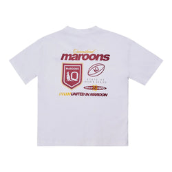 QLD Maroons Fired Up Vintage Kids Tee