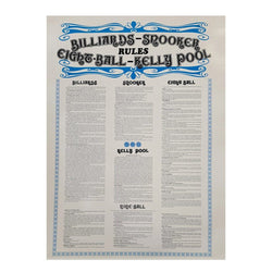 Palko Pool & Snooker Rule Sheet