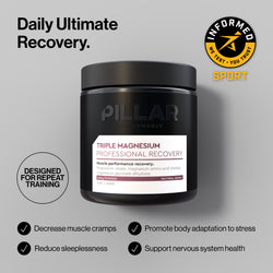Pillar Performance 200g Jar Triple Magnesium Professional Recovery Powder