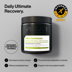 Pillar Performance 200g Jar Triple Magnesium Professional Recovery Powder