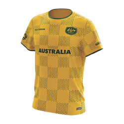 Australian Socceroos Gold Grid Supporters Tee