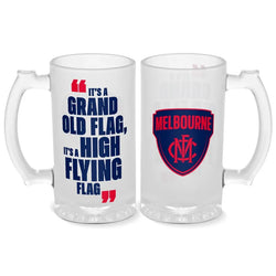 Melbourne Demons 500ml Frosted Stein Glass