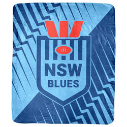 NSW Blues Fleece Throw Rug