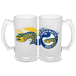 Parramatta Eels 500ml Frosted Stein Glass