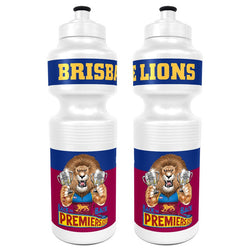 Brisbane Lions 24/25 Back To Back Premiers Mascot Water Bottle