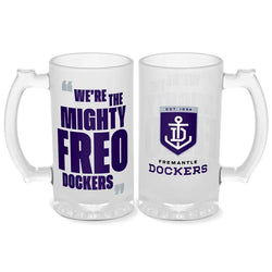 Fremantle Dockers 500ml Frosted Stein Glass