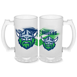 Canberra Raiders 500ml Frosted Stein Glass