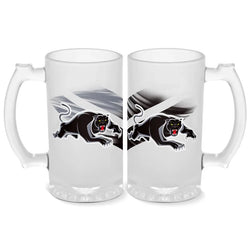 Penrith Panthers 500ml Frosted Stein Glass