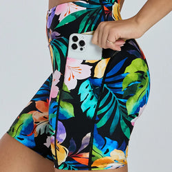 Abi and Joseph Run Swim Active Dual Pocket Mid Thigh Tight - SPORTFIRST HERVEY BAY