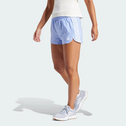 Adidas Pacer Training 3 Stripe Womens High Rise Shorts - SPORTFIRST HERVEY BAY