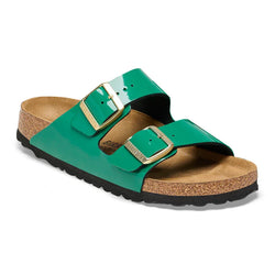 Birkenstock Arizona Patent Digital Green Birko-Flor (Regular) - SPORTFIRST HERVEY BAY