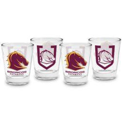 Brisbane Broncos 4 Pack Shot Glasses - SPORTFIRST HERVEY BAY