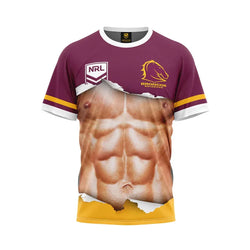 Brisbane Broncos Ripped Tee - SPORTFIRST HERVEY BAY
