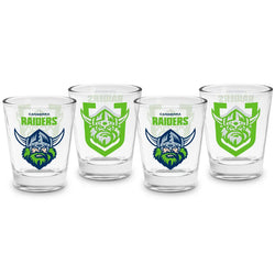 Canberra Raiders 4 Pack Shot Glasses - SPORTFIRST HERVEY BAY