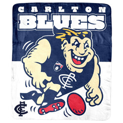 Carlton Blues Mascot Fleece Throw Rug - SPORTFIRST HERVEY BAY