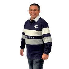 Carlton Blues Mens Paneled Rugby Top - SPORTFIRST HERVEY BAY