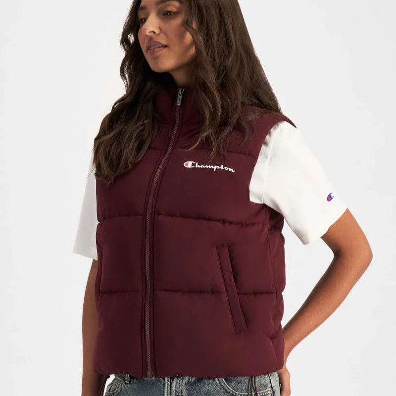 Rochester Puffer Vest Women's Champion Puffer Coat Brown