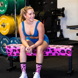 Cheeky Winx 120x60cm Pink Leopard Gym Towel - SPORTFIRST HERVEY BAY