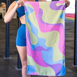 Cheeky Winx 120x60cm Rainbow Swirl Gym Towel - SPORTFIRST HERVEY BAY