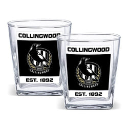 Collingwood Magpies Set of 2 Spirit Glasses - SPORTFIRST HERVEY BAY