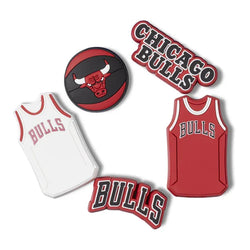 Crocs Jibbitz NBA Chicago Bulls 5 Pack - SPORTFIRST HERVEY BAY