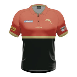 Dolphins 2024 Mens Media Polo - SPORTFIRST HERVEY BAY