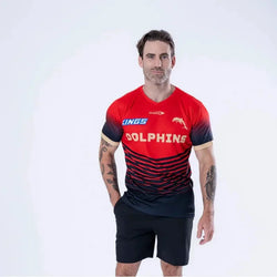 Dolphins 2025 Mens Pro Warm Up Training Tee - SPORTFIRST HERVEY BAY